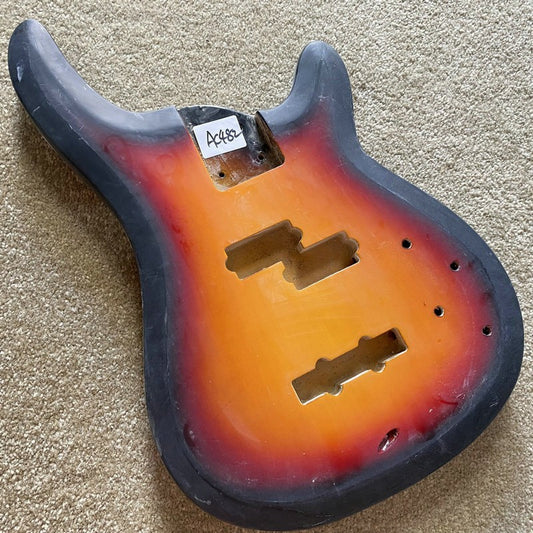 Cherry Burst 4 String Bass Basswood Body