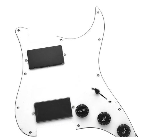 HH White Guitar Prewired Loaded Pickguard, Humbucker Closed Pickups Fi