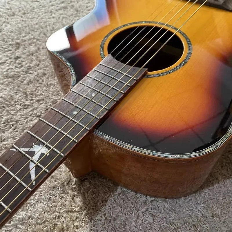 Sunburst 40 Inch Acoustic Guitar, Spruce Mahogany Body Rosewood Finger