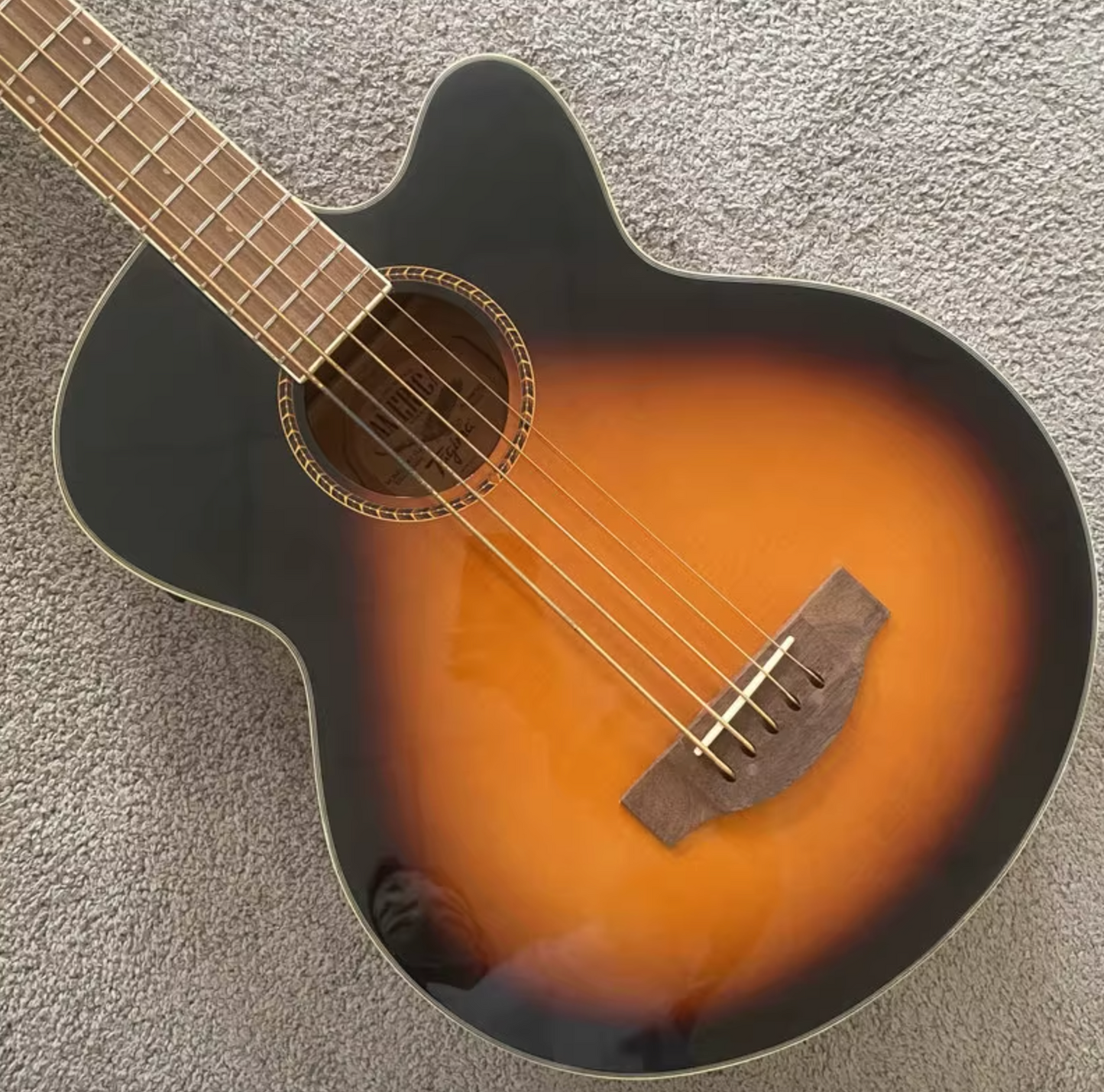 Tagima 5 String Acoustic Electric Bass, Spruce Mahogany Body, Rosewood