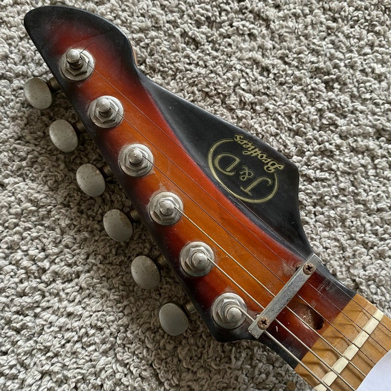 J&D Sunburst HSS Electric Guitar, Solid Basswood Body, Maple Neck, 22