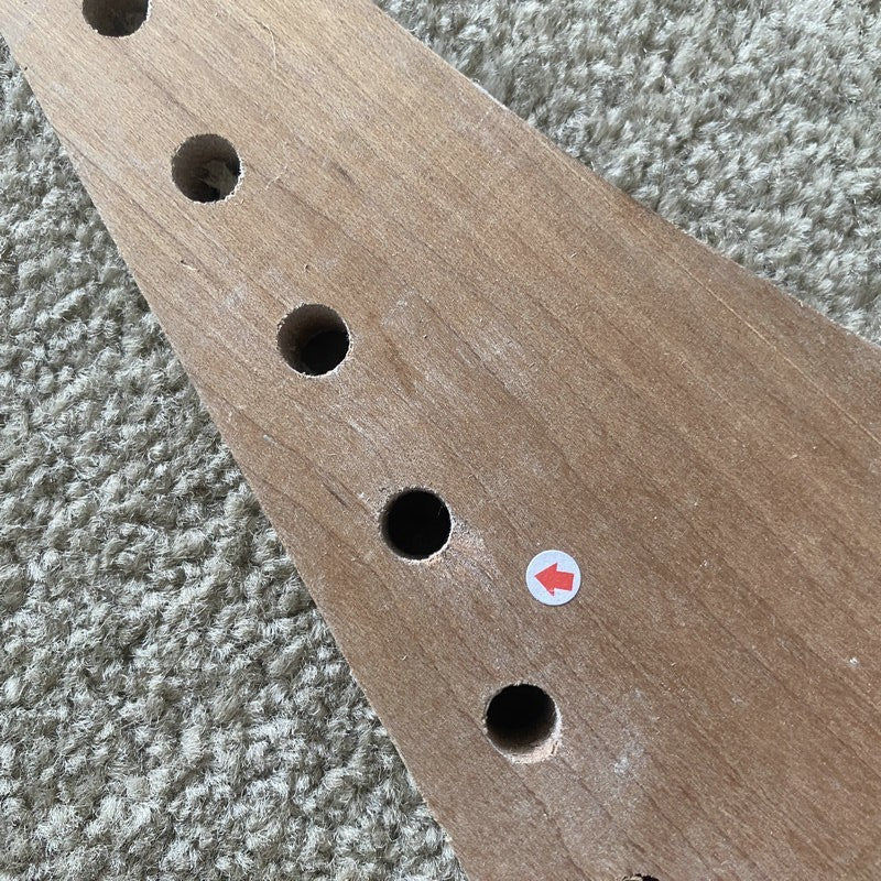Maple Electric Guitar Neck, Rosewood Fingerboard, Roses Flowers Inlay