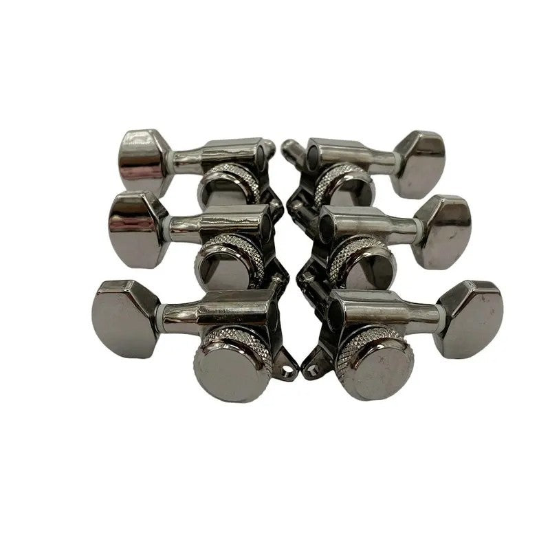 Locking 3R3L Black Nickel Guitar Machine Heads Pegs Fit Ibanez,Washbur