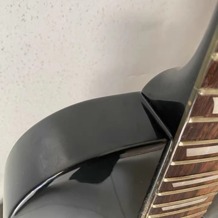 Glossy Black Guitar Single Cur Body with Neck Fit Les Paul LP