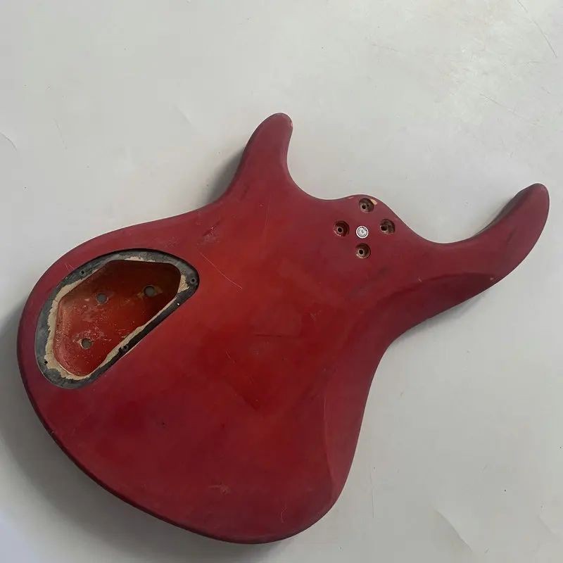 Solid Basswood Red Electric Bass Guitar Body