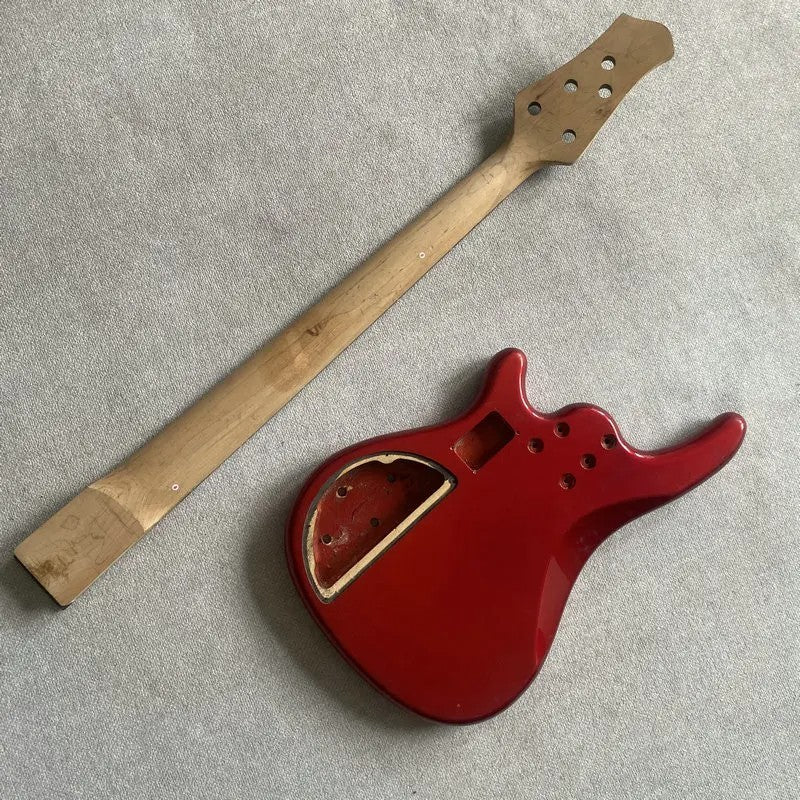 Tagima Red 5 String Bass Basswood Body with Maple Neck, Rosewood Finge