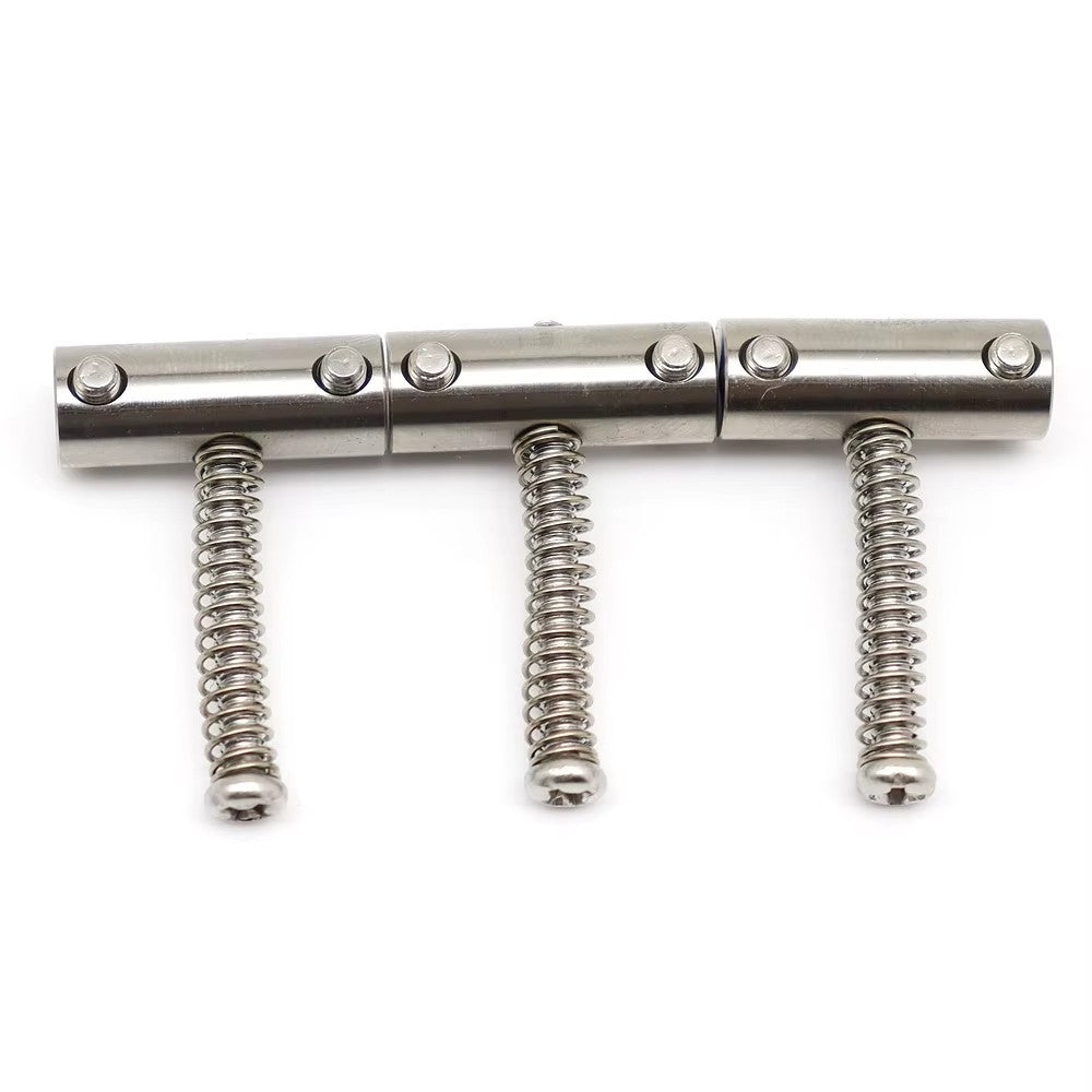 3pcs Silver Brass Guitar Ashtray Bridge Saddles Fit Telecaster Tele