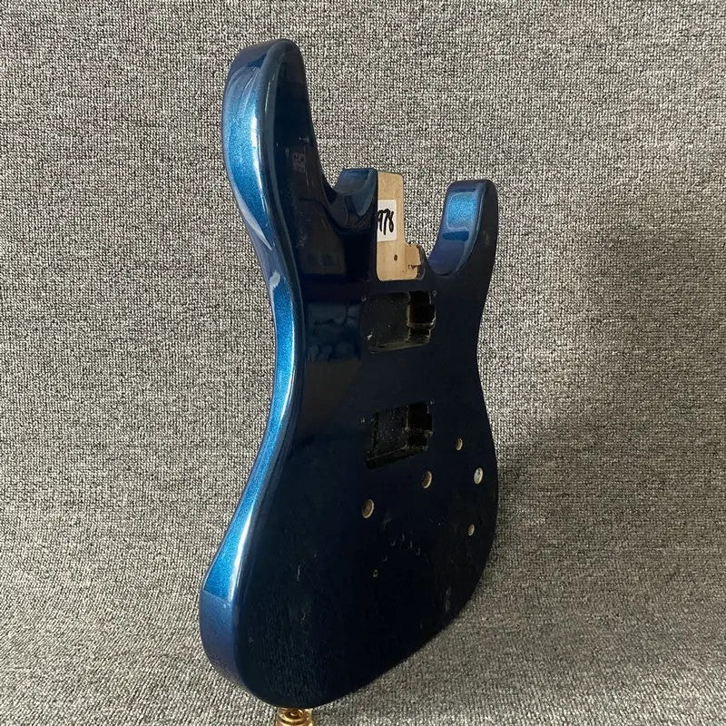 Metallic Blue Basswood Guitar HH Double Cutaway Body DIY Project