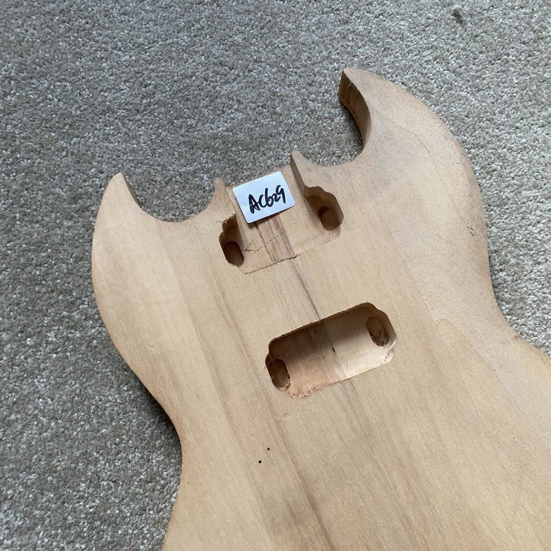 Unfinished Basswood Left Hand Guitar Body Fit SG Guitars DIY