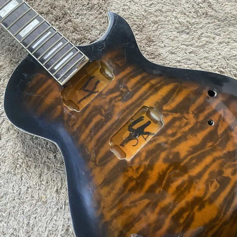 Ibanez Guitar Sunburst Maple Top Body Neck, Rosewood Fretboard Fit Les