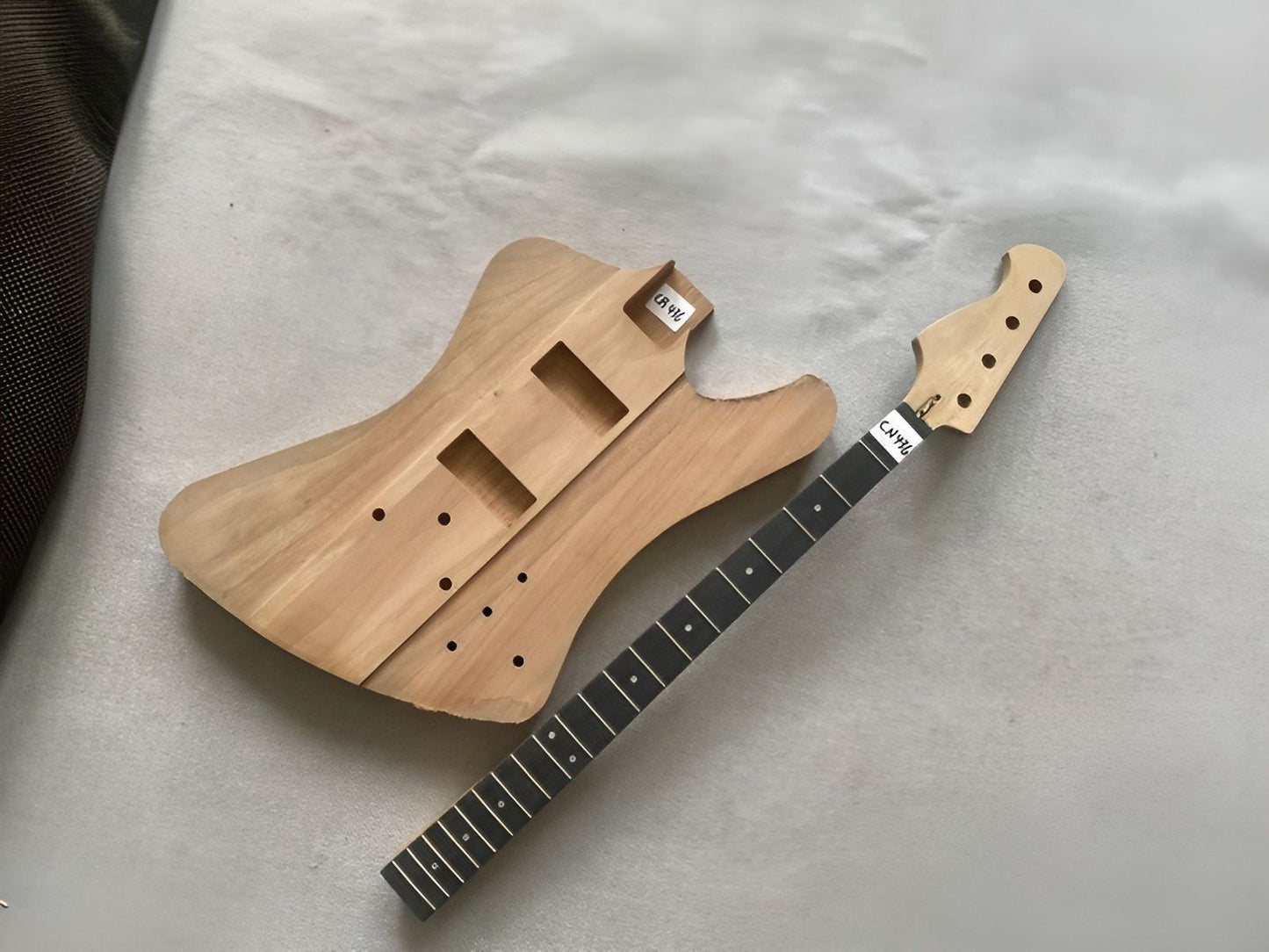 Unfinished 4 String Bass Mahogany Body with Maple Neck Fit Firebird DI