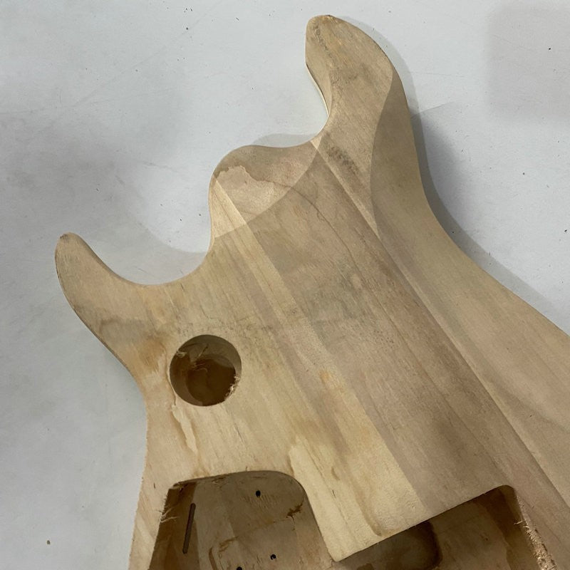 HH Basswood Guitar Double Cutaway Body with Tiger Maple Top