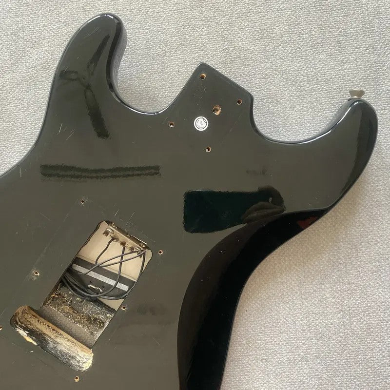 Black Basswood SSS Guitar Strat Stratocaster Style Body