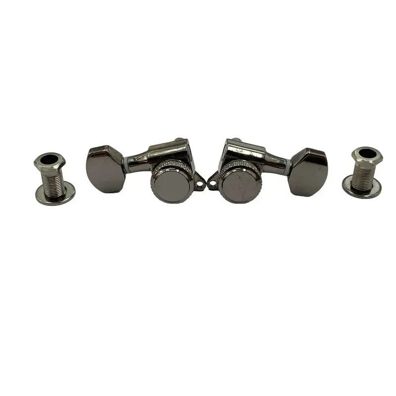 Locking 3R3L Black Nickel Guitar Machine Heads Pegs Fit Ibanez,Washbur