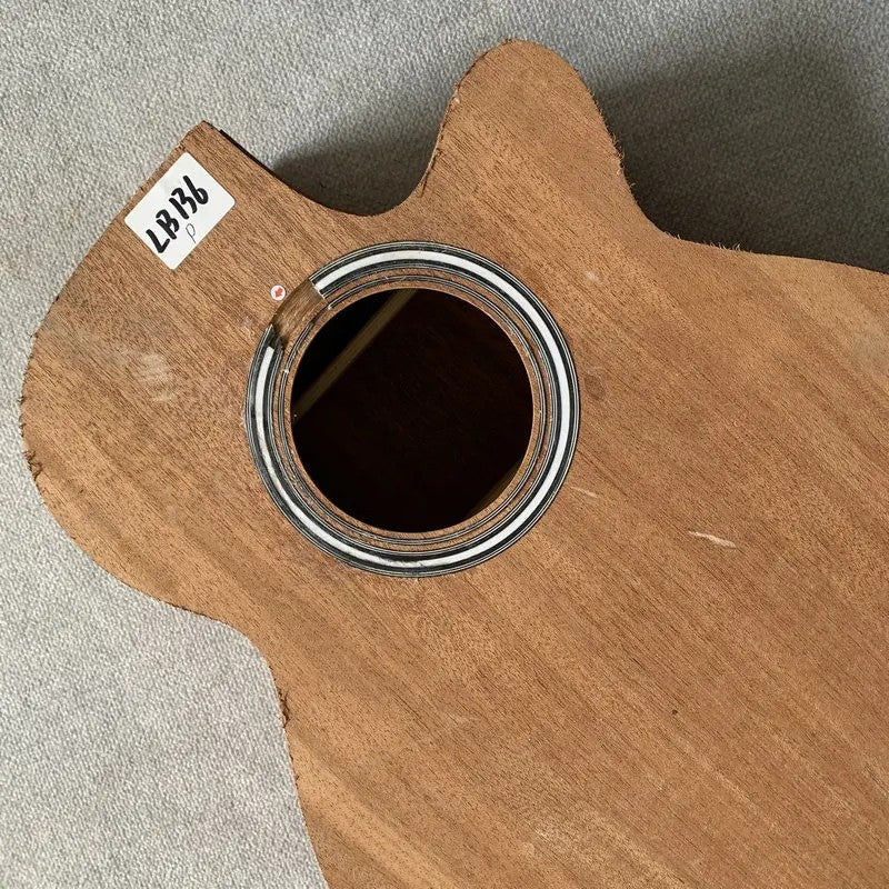 Mahogany Wood 40" Single Cutaway Acoustic Guitar Body