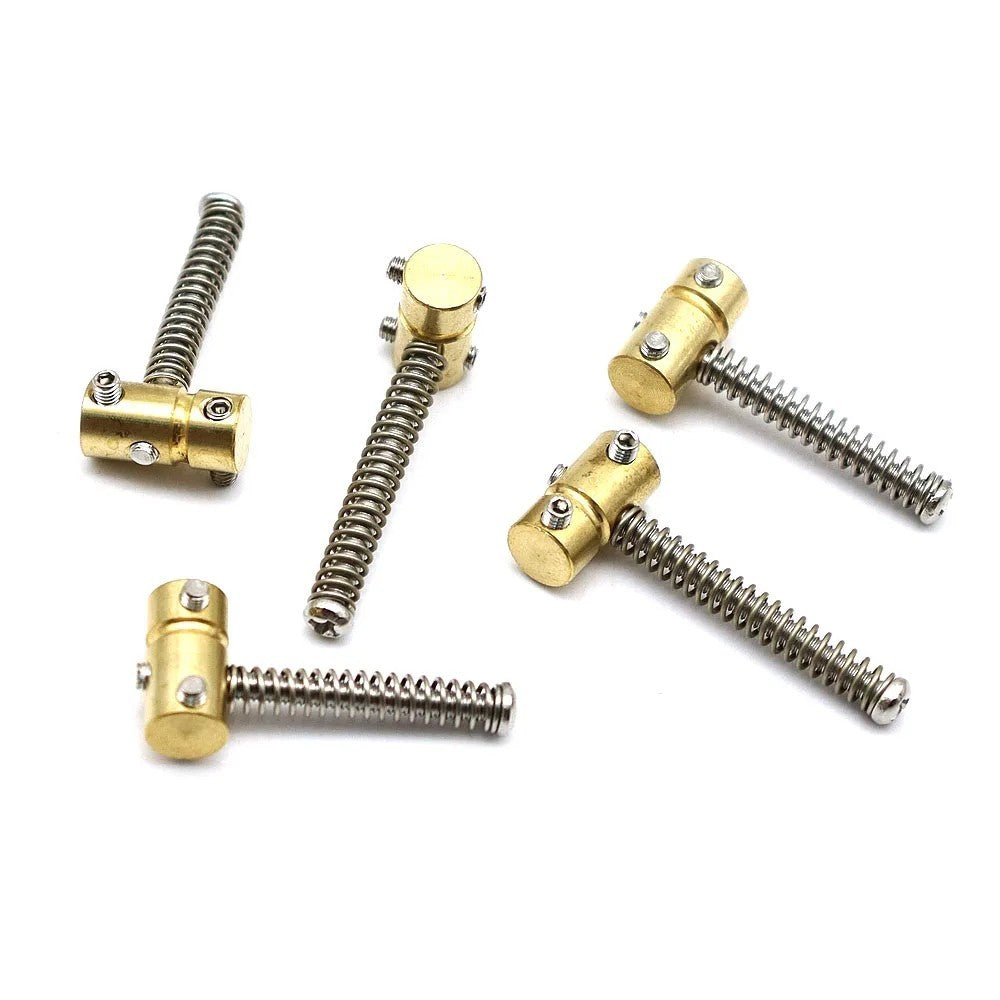 Brass 5 String Bass Bridge Saddles Set Fit Precision / Jazz Bass Bass