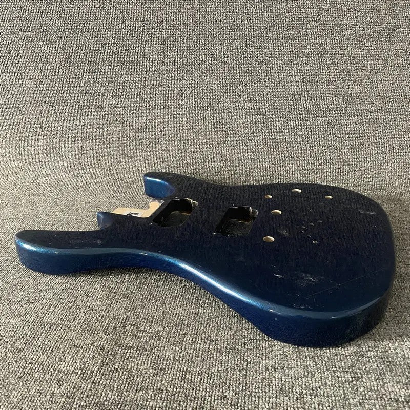 Metallic Blue Basswood Guitar HH Double Cutaway Body DIY Project