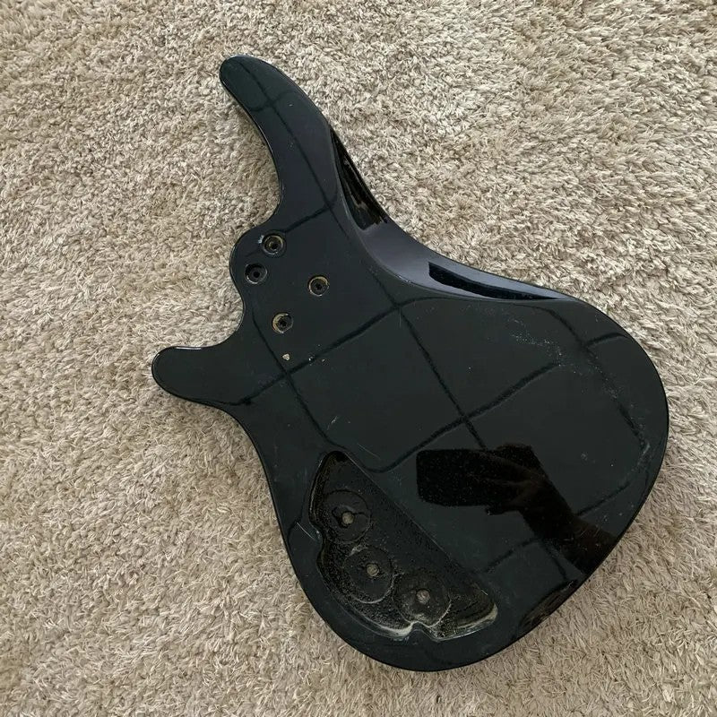Black Solid Basswood 4 String Bass Body