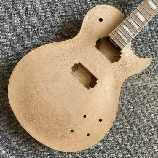 Unfinished Basswood Guitar Body with Maple Neck, Rosewood Fretboard Fi