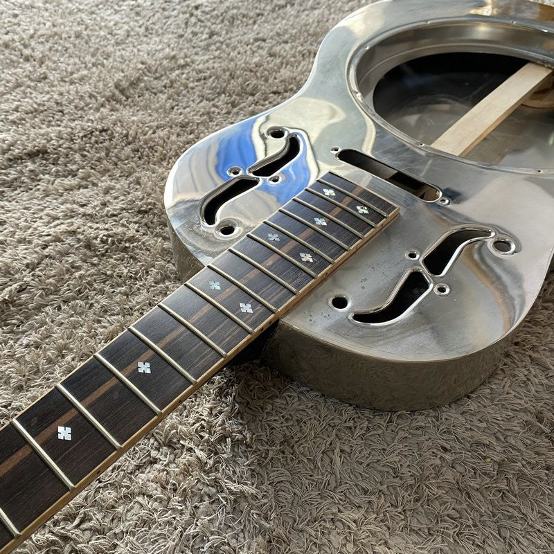 Gold Tone Metal Resonator Dobro Guitar, Metal Body with Mahogany Neck,
