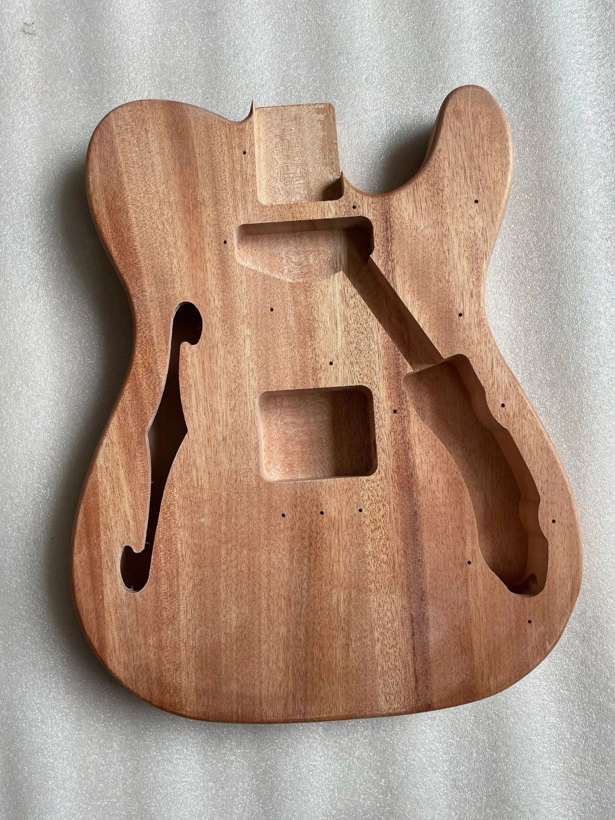Mahogany Wood Single Cut Guitar Body with F Hole Fit Telecaster Tele