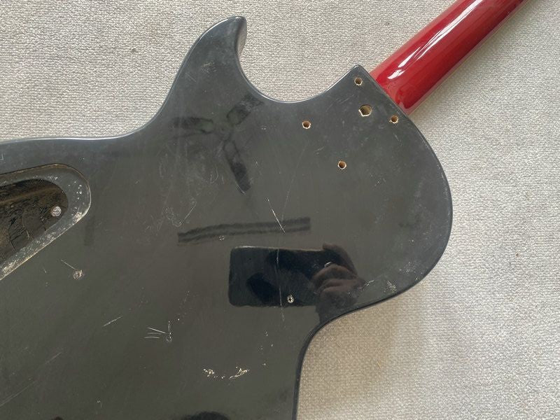 Black Basswood Guitar Body with Neck, Rosewood Fretboard Fit LP Les Pa