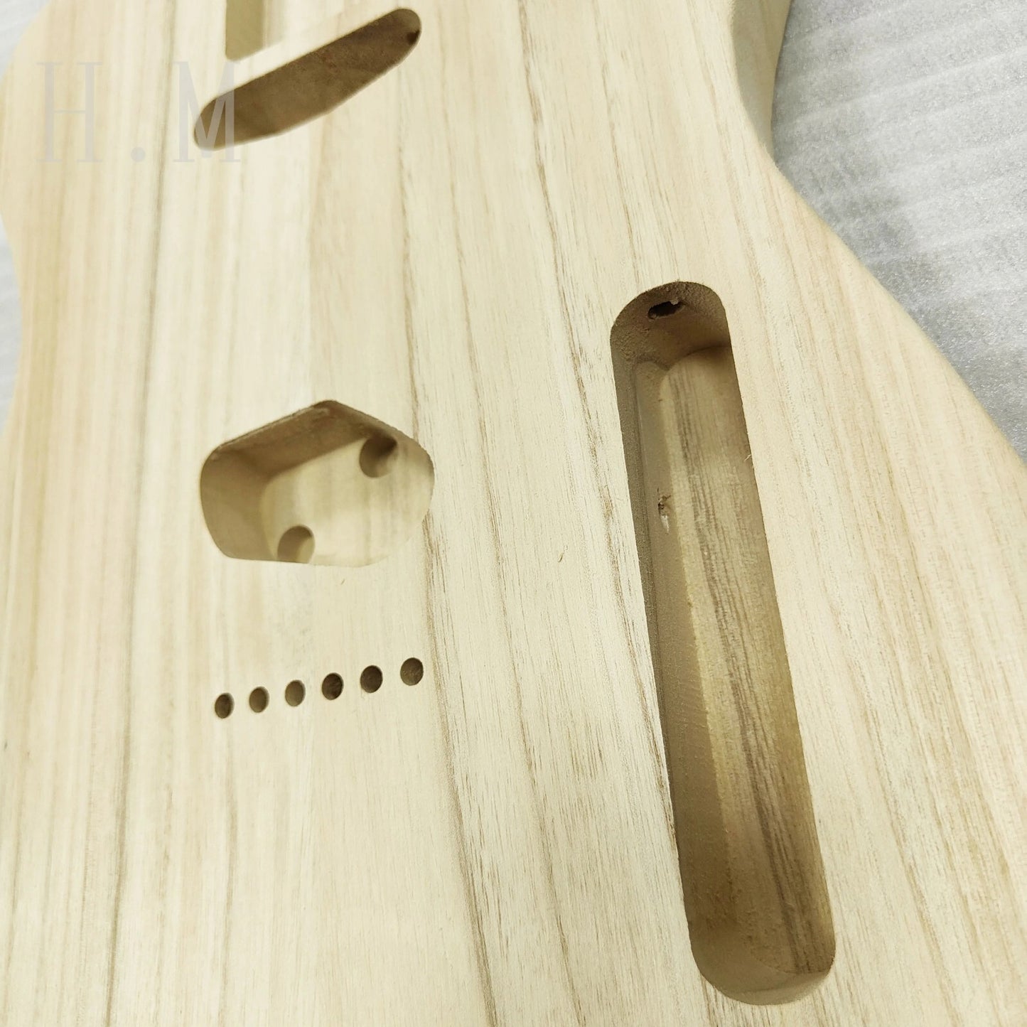 Poplar Wood Guitar Single Cut Body, String Through Bridge Fit Telecast