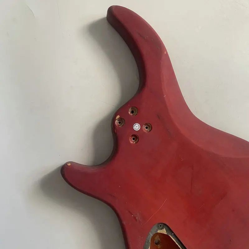 Solid Basswood Red Electric Bass Guitar Body