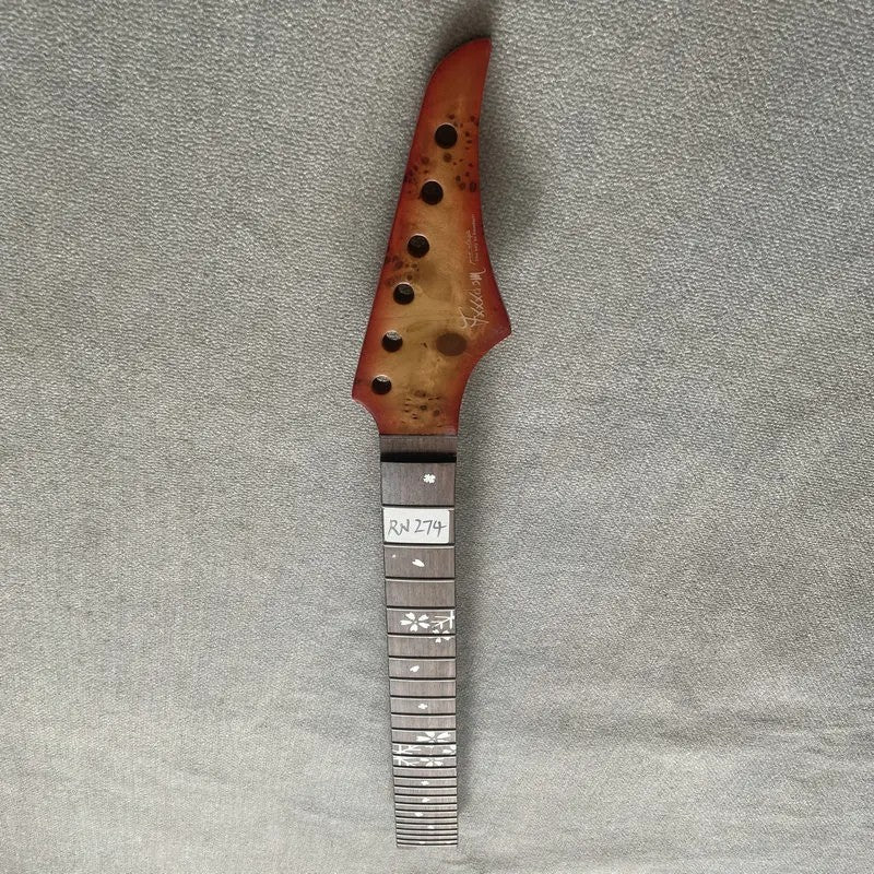 Roasted Maple Wood Electric Guitar Neck, Rosewood 24 Frets Fingerboard