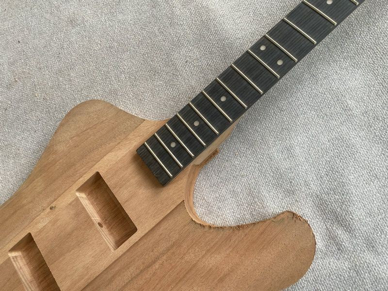 Unfinished 4 String Bass Mahogany Body with Maple Neck Fit Firebird DI