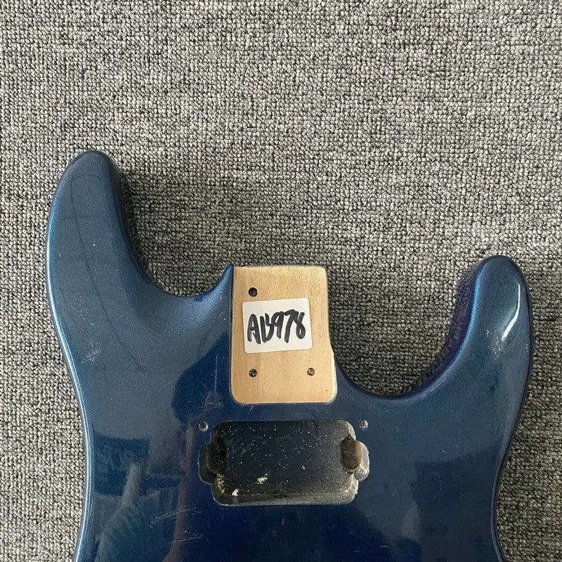 Metallic Blue Basswood Guitar HH Double Cutaway Body DIY Project