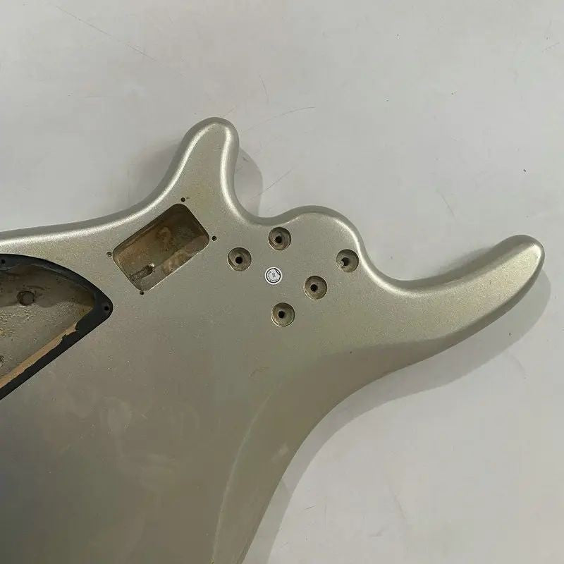 Metallic Silver Basswood 4 String Bass Body DIY Project
