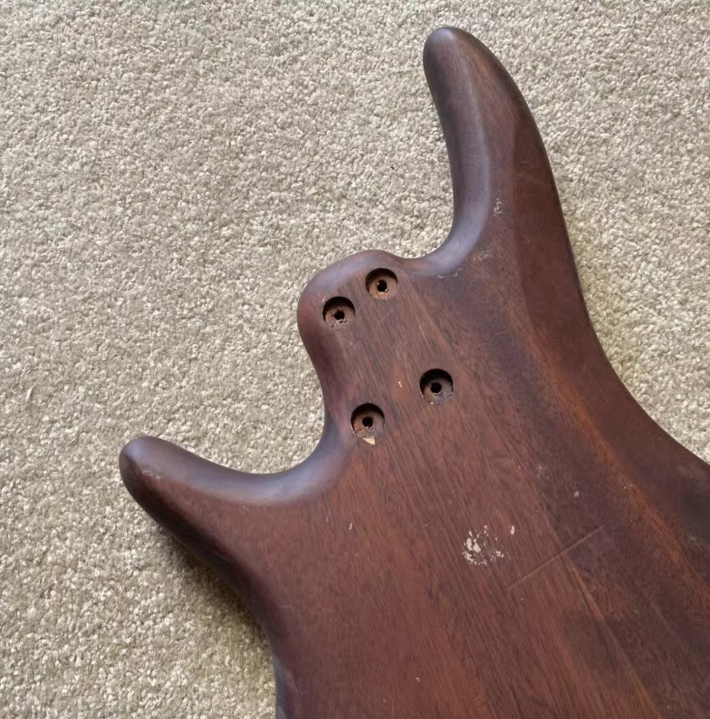 Mahogany Wood 4 String Bass Solid Body DIY Project