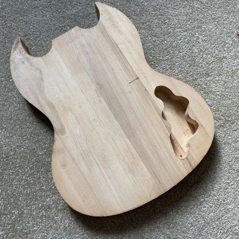 Unfinished Basswood Left Hand Guitar Body Fit SG Guitars DIY
