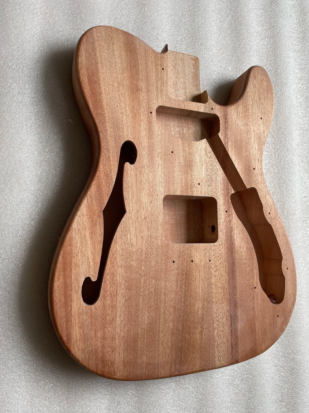 Mahogany Wood Single Cut Guitar Body with F Hole Fit Telecaster Tele