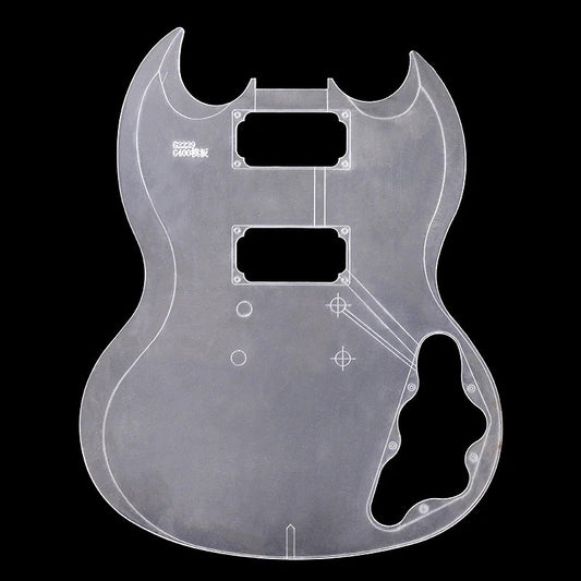 Transparent Acrylic Electric Guitar Body Making Mold Template Fit SG G