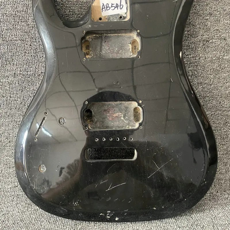 Left Handed HH Glossy Black Basswood Guitar Body