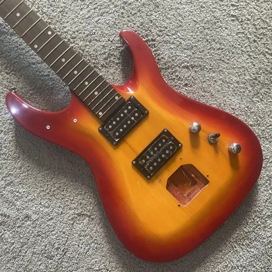 TNC Taiwan Made Electric Guitar, HH Cherry Burst Body, Maple Neck, Ros