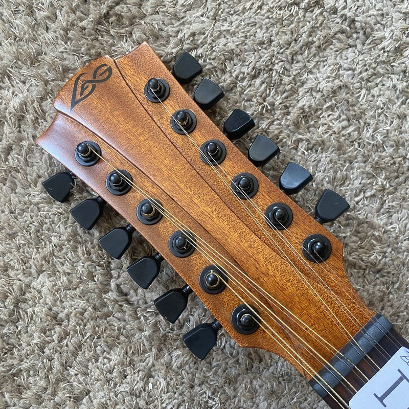 LAG 12 String Acoustic Electric Guitar, Mahogany Spruce Body, Rosewood