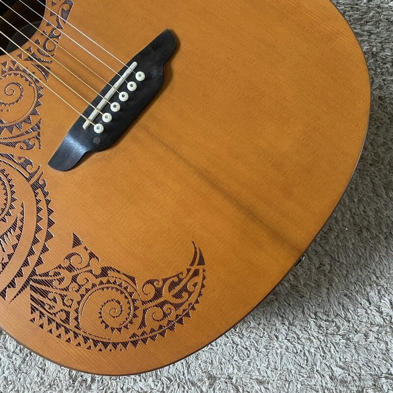 Luna Vintage Acoustic Guitar, Pine Top Body, Mahogany Neck, Rosewood F