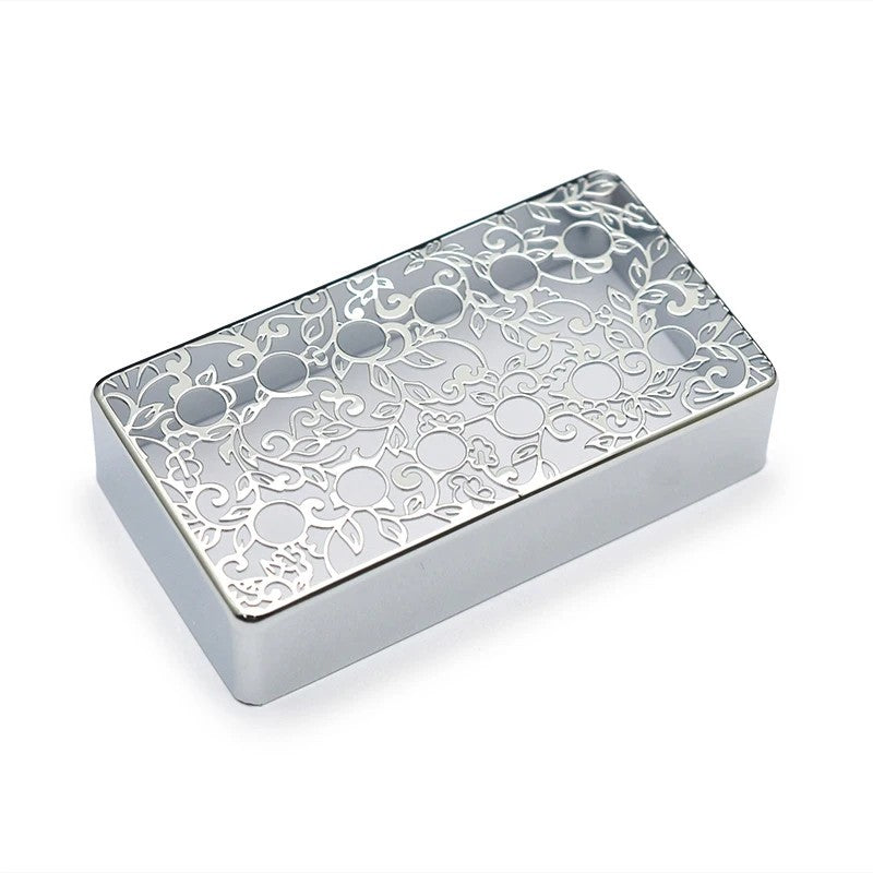 Chrome Vintage Brass Guitar Humbucker Pickup Covers Fit Epiphone Les P