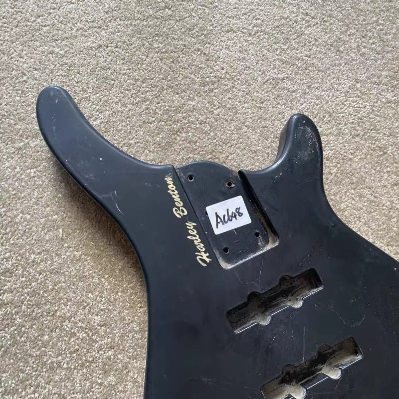 Black Harley Benton 4 String Bass Basswood Body