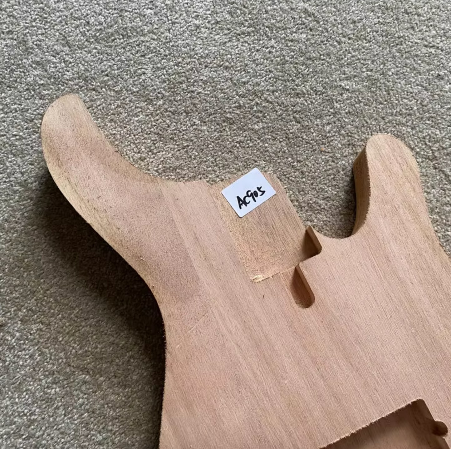 Mahogany Wood 4 String Bass Body Unfinished DIY Project