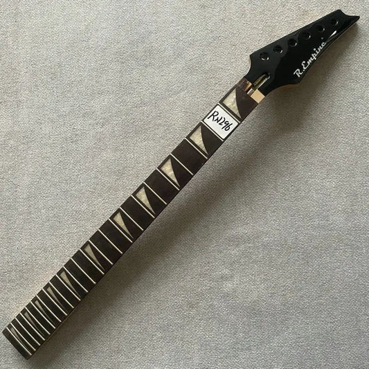 Black Electric Guitar Maple Wood Neck, 24 Frets Rosewood Fingerboard