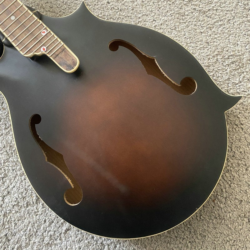 Sunburst Mahogany Wood 8 String Mandolin Body, Rosewood Fingerboard Ne