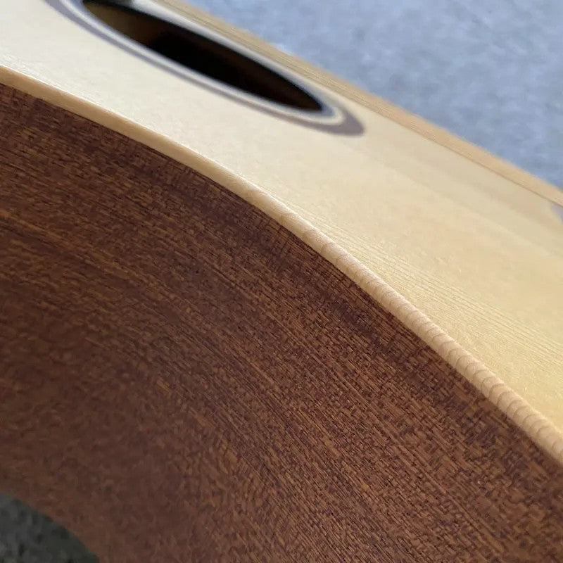 38" Parlor Acoustic Guitar, Solid Top Spruce Body, Mahogany Neck