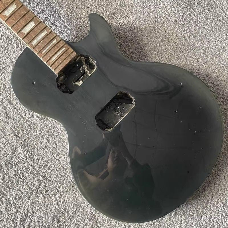 Harley Benton Black Guitar Single Cut Body with Neck Fit Les Paul LP D