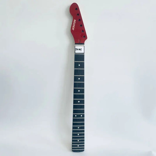 Red Lefty Guitar Maple Wood Neck, 22 Frets Rosewood Fingerboard
