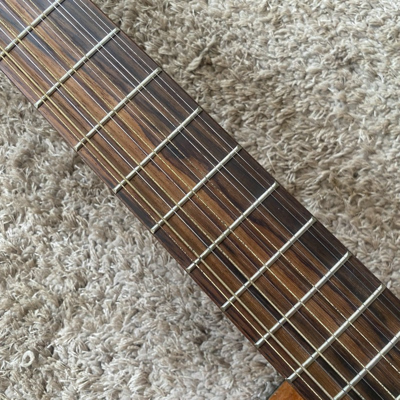 LAG 12 String Acoustic Electric Guitar, Mahogany Spruce Body, Rosewood