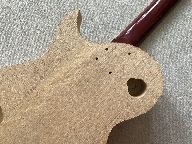 Unfinished Guitar Basswood Body with Neck, Rosewood Fingerboard Fit Le